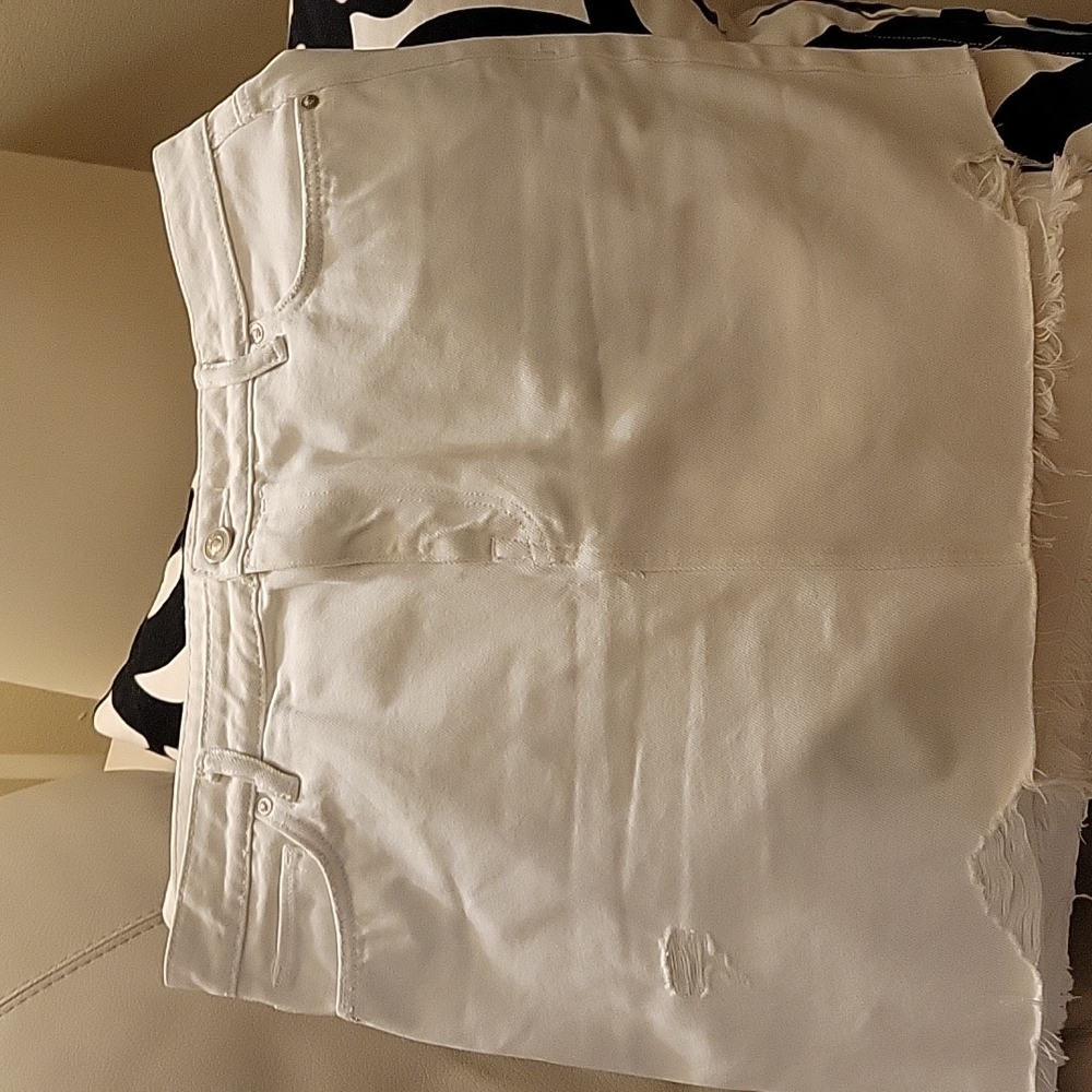 White NWOT All Saints jean skirt